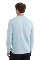 Marc O'Polo Rundhalspullover Hellblau/Blau