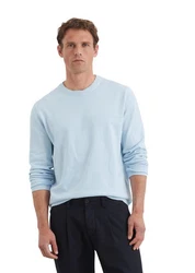 Marc O'Polo Rundhalspullover Hellblau/Blau