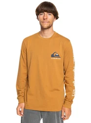 Quiksilver T-Shirt Comp Logo Orange/Braun/Gelb