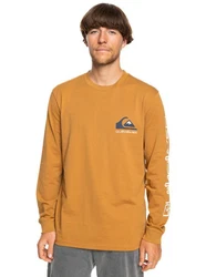 Quiksilver T-Shirt Comp Logo Orange/Braun/Gelb