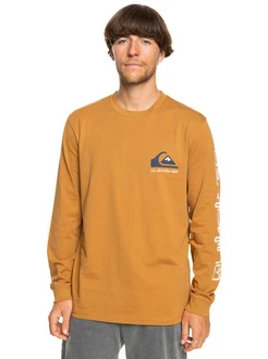 Quiksilver T-Shirt Comp Logo Orange/Braun/Gelb