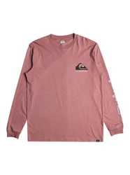 Quiksilver T-Shirt Comp Logo Rot/Lila/Rosa