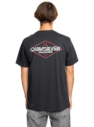 Quiksilver T-Shirt Omni Sign Schwarz/Hellblau/Dunkelgrau