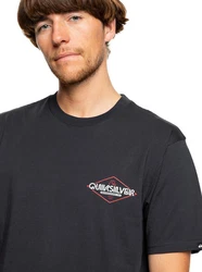 Quiksilver T-Shirt Omni Sign Schwarz/Hellblau/Dunkelgrau