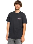 Quiksilver T-Shirt Omni Sign Schwarz/Hellblau/Dunkelgrau