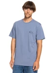 Quiksilver T-Shirt MW Logo Hellblau/Blau/Grau