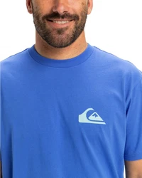 Quiksilver T-Shirt Ev Mini Logo Blau/Hellblau