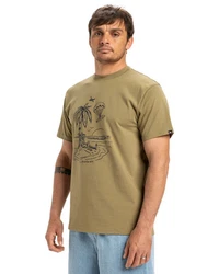 Quiksilver T-Shirt Ev Tuned Out Khaki/Dunkelgrün/Braun/Grün/Beige