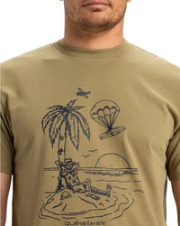 Quiksilver T-Shirt Ev Tuned Out Khaki/Dunkelgrün/Braun/Grün/Beige