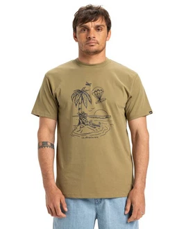 Quiksilver T-Shirt Ev Tuned Out Khaki/Dunkelgrün/Braun/Grün/Beige