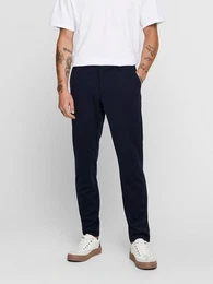 Chinohose Chinohose Schmal geschnitten mit klassischem Design 8437 in Blau-2