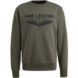 Strickpullover CREWNECK SOFT TERRY WITH LOGO aus Baumwolle