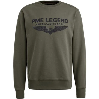 PME LEGEND Strickpullover CREWNECK SOFT TERRY WITH LOGO