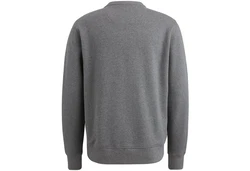 PME LEGEND Strickpullover CREWNECK SOFT TERRY WITH LOGO Grau/Hellgrau/Dunkelgrau