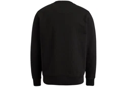 PME LEGEND Strickpullover CREWNECK SOFT TERRY WITH LOGO Rot/Schwarz/Dunkelgrün