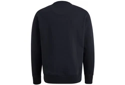 PME LEGEND Strickpullover CREWNECK SOFT TERRY WITH LOGO Dunkelblau/Hellblau/Rot