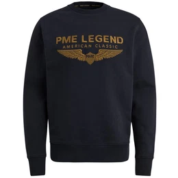 Strickpullover CREWNECK SOFT TERRY WITH LOGO aus Baumwolle