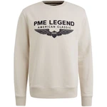PME LEGEND Strickpullover CREWNECK SOFT TERRY WITH LOGO Beige/Khaki/Braun
