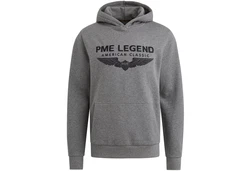 PME LEGEND Kapuzenpullover HOODED SOFT TERRY WITH LOGO Hellgrau/Grau/Dunkelgrau