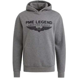 PME LEGEND Kapuzenpullover HOODED SOFT TERRY WITH LOGO Hellgrau/Grau/Dunkelgrau