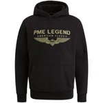 PME LEGEND Kapuzenpullover HOODED SOFT TERRY WITH LOGO Dunkelgrün/Gelb/Orange/Schwarz