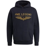 PME LEGEND Kapuzenpullover HOODED SOFT TERRY WITH LOGO Dunkelblau