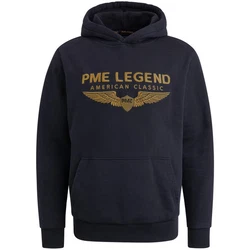 PME LEGEND Kapuzenpullover HOODED SOFT TERRY WITH LOGO Dunkelblau
