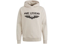 PME LEGEND Kapuzenpullover HOODED SOFT TERRY WITH LOGO Beige/Braun/Khaki