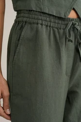 WE Fashion Anzughose Dunkelgrün/Khaki/Grün