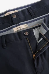 Next Chinohose Slim Fit Chinohose (2-tlg) Dunkelblau/Dunkelgrau/Blau