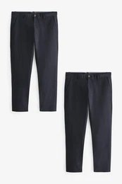 Chinohose Slim Fit Chinohose mit Stretch (2-tlg)
