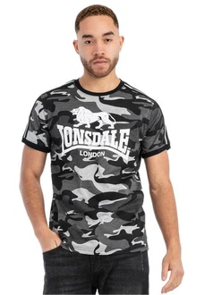 Lonsdale T-Shirt Cregneash Dunkelgrün/Rot