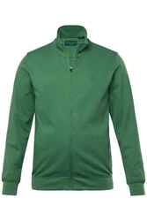 Boston Park Fleecejacke Sweatjacke Rippsweat Stehkragen Grün/Dunkelgrün