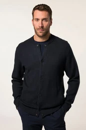 Poloshirt JP 1880 Strickjacke FLEXNAMIC Collegekragen