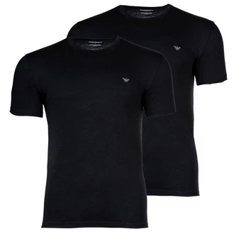 Emporio Armani Herren T-Shirt 2er Pack ENDURANCE Rundhals Regular Fit Dunkelblau/Schwarz/Grau/Blau/Lila/Rot/Beige Emporio Armani Herren T-Shirt 2er Pack ENDURANCE Rundhals Regular Fit Dunkelblau/Schwarz/Grau/Blau/Lila/Rot/Beige