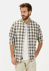 camel active Karohemd Button-Down Braun/Grau/Khaki/Weiß/Schwarz/Rot/Dunkelgrün