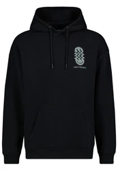 SUBLEVEL Hoodie mit Smileys Schwarz/Dunkelblau