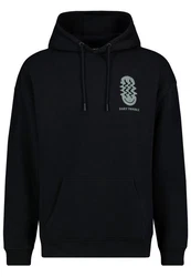 SUBLEVEL Hoodie mit Smileys Schwarz/Dunkelblau