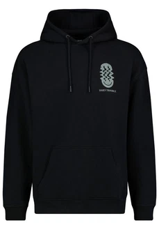 SUBLEVEL Hoodie mit Smileys Schwarz/Dunkelblau