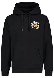 SUBLEVEL Hoodie mit Smileys Schwarz/Lila