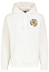 SUBLEVEL Hoodie mit Smileys Creme/Weiß/Orange