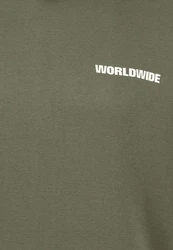 SUBLEVEL Worldwide Hoodie Dunkelgrün/Khaki