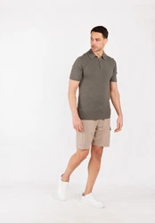 Key Largo Poloshirt 'Siena' Khaki/Grau/Braun/Beige