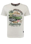 Key Largo T-Shirt MT KLJOURNEY round Grau/Khaki/Beige/Creme/Braun