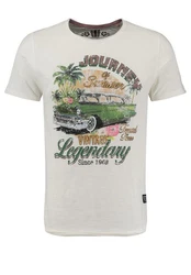 Key Largo T-Shirt MT KLJOURNEY round Grau/Khaki/Beige/Creme/Braun