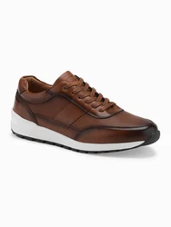 OMBRE Sneakers aus Öko-Leder Braun/Dunkelbraun/Beige