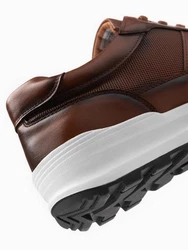 OMBRE Sneakers aus Öko-Leder Braun/Dunkelbraun/Beige