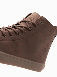 OMBRE Knöchelhohe Herren-Turnschuhe Dunkelbraun/Braun/Grau