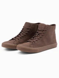 Knchelhohe Herren-Turnschuhe mit Gummisohle Schnrschuh
