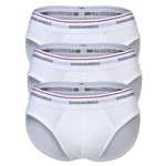 Dsquared2 Slip Herren 3-Pack Brief Rosa/Weiß/Creme/Grau/Bordeaux/Braun